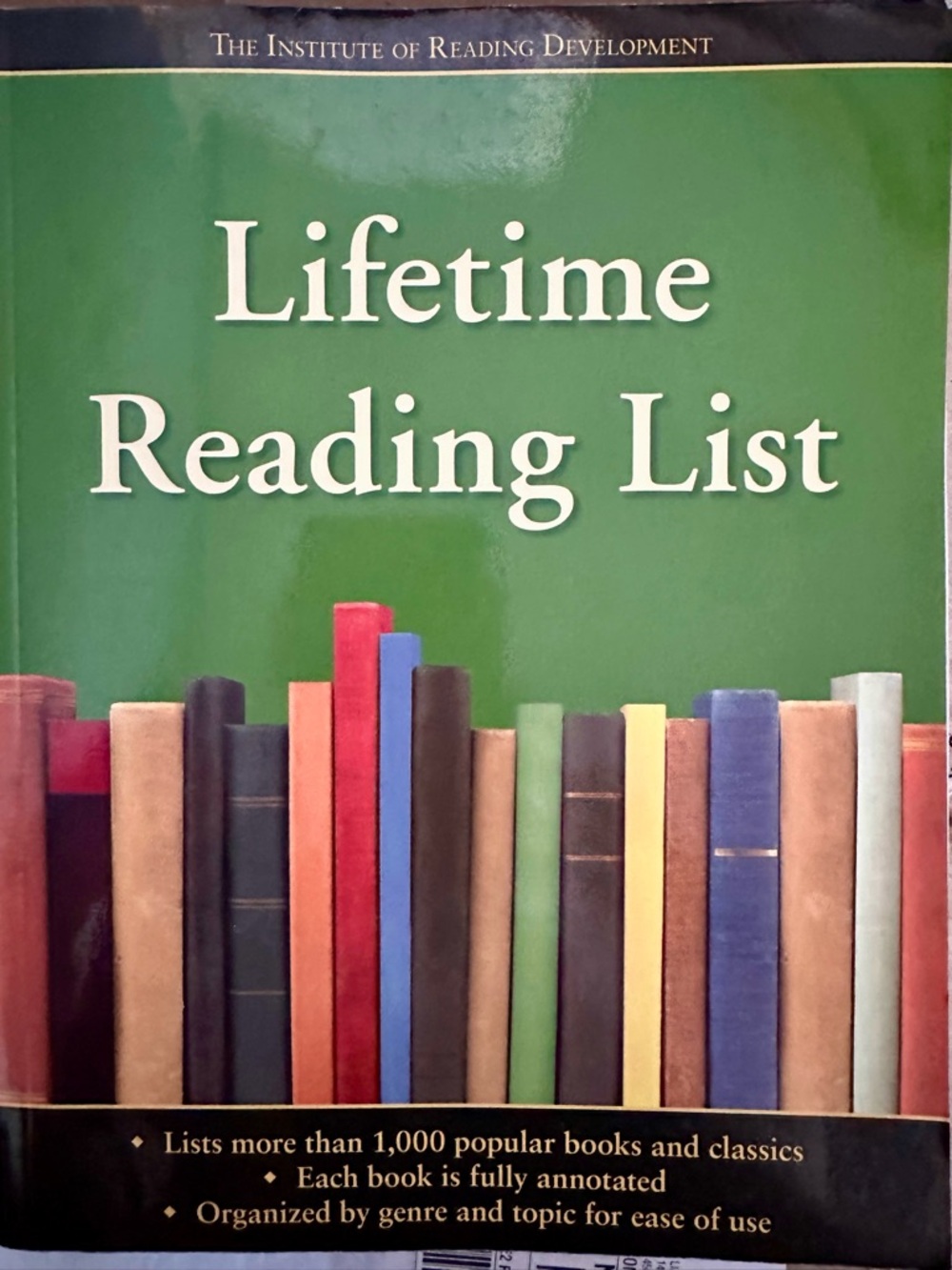 Lifetime Reading List more than 1000 popular books & classics INST READG DVLPMNT